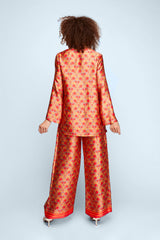 Mandarin Scrolls Silk Tunic