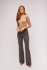 Tweed Herringbone Flare Pant