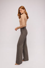 Tweed Herringbone Flare Pant