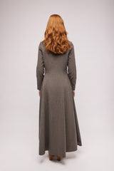 Tweed Herringbone Princess Coat