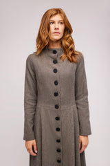 Tweed Herringbone Princess Coat