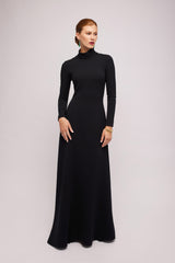 Classic Black A-line Maxi Dress