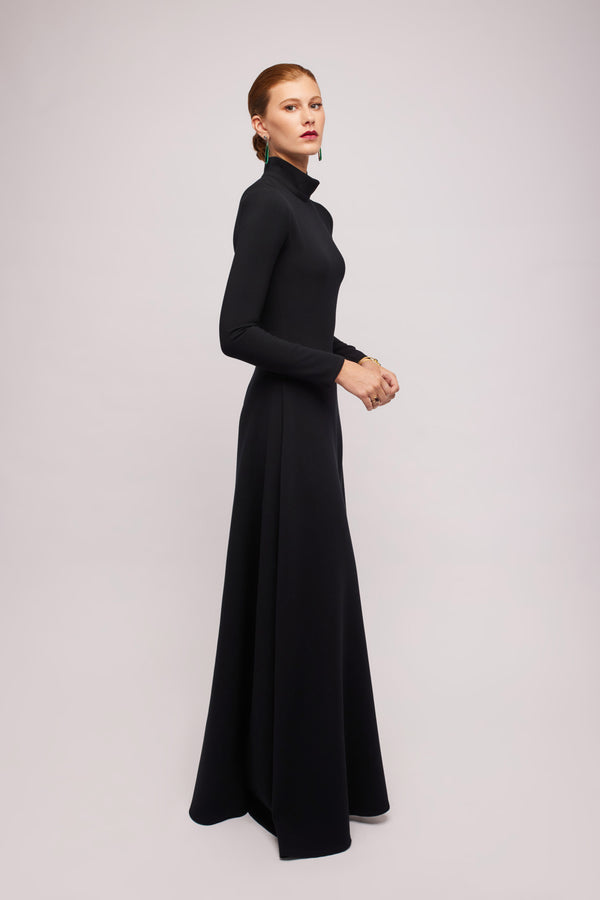 Classic Black A-line Maxi Dress