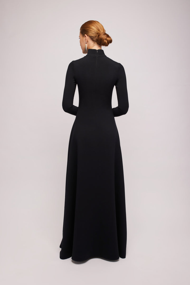Classic Black A-line Maxi Dress
