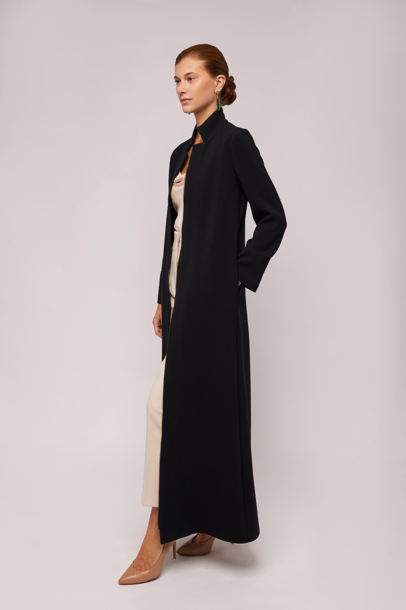 Classic Black Maxi Coat ALBANA New York Classic Black Maxi Coat ALBANA New York