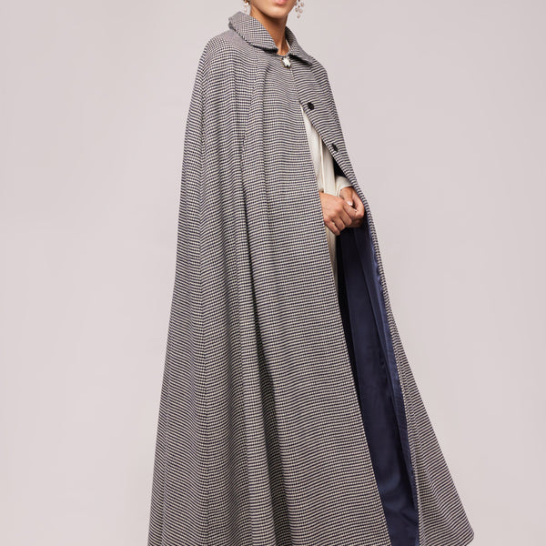 クラネ コート MIX HOUNDSTOOTH CAPE COAT Highbury Cape Coat (Houndstooth) – Holland Cooper ®