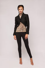 Black Jacquard Bolero