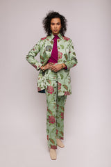 Green Floral Brocade Jacket