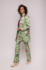 Green Floral Brocade Jacket