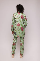 Green Floral Brocade Jacket