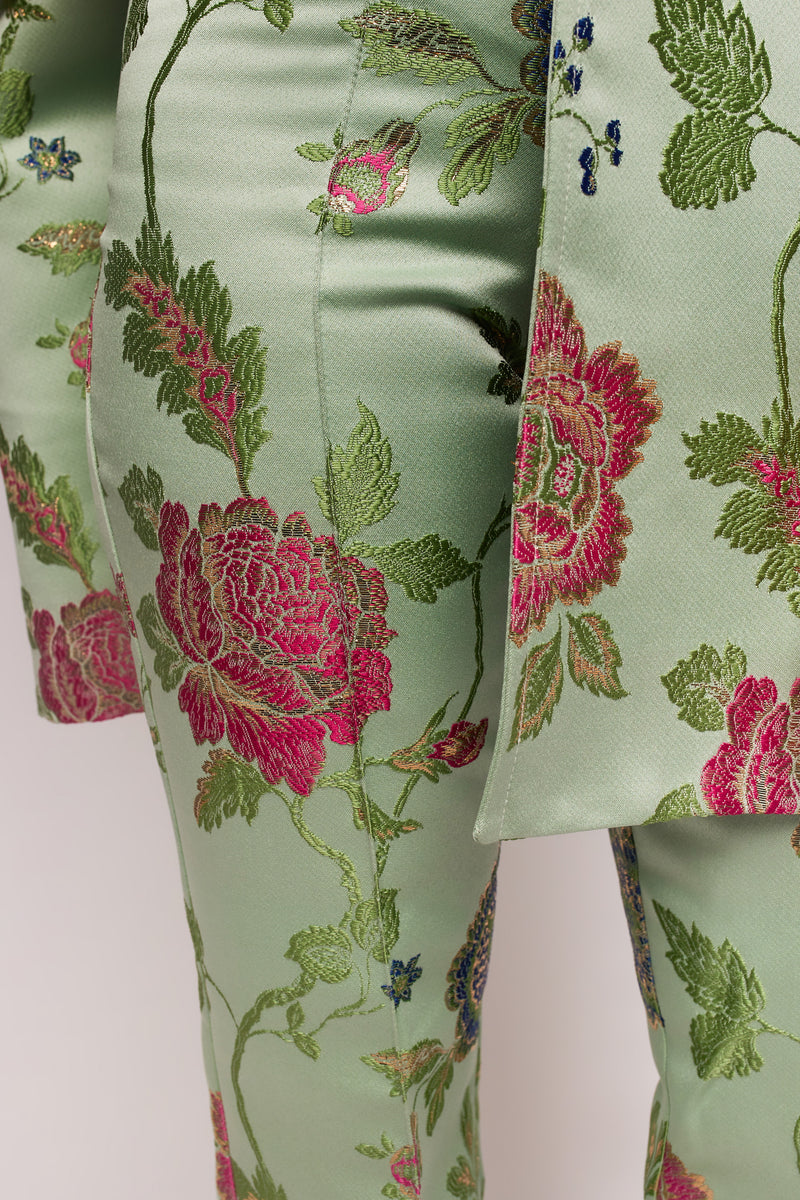 Brocade Silk Peplum and Tulip Pants Suit – Talking Threads