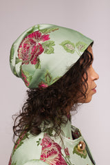 Green Floral Brocade Turbani