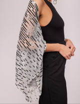 Sheer Silver Sequin Sleeves