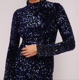 Blue Ombre Sequin Mermaid Gown