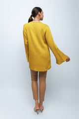 Lemon Mint Textured Linen Tunic