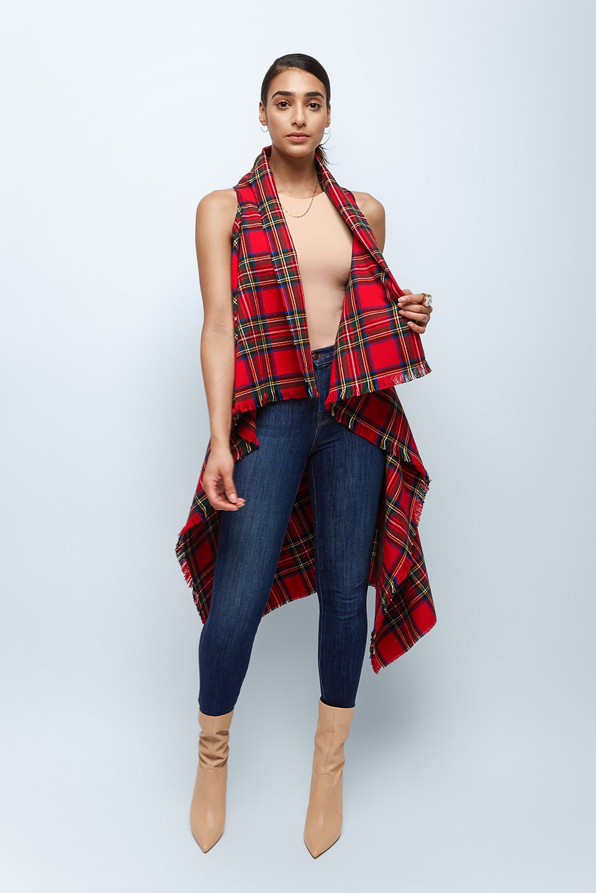 Tartan Red Vest