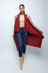 Tartan Red Vest