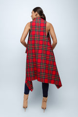 Tartan Red Vest