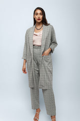 Plaid Long Oversized Jacket