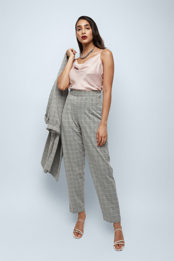 Relaxed Fit Plaid Pants