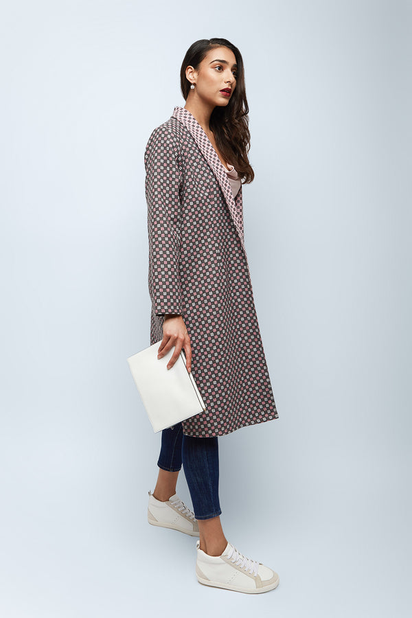 Pink/Grey Hashtag Coat