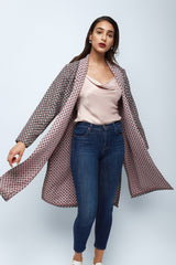 Pink/Grey Hashtag Coat